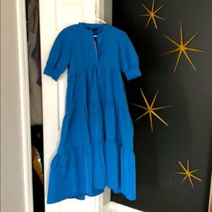 ZARA Voluminous Midi dress with puff sleeves